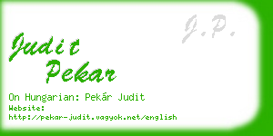judit pekar business card